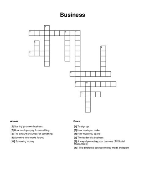 businesses crossword clue